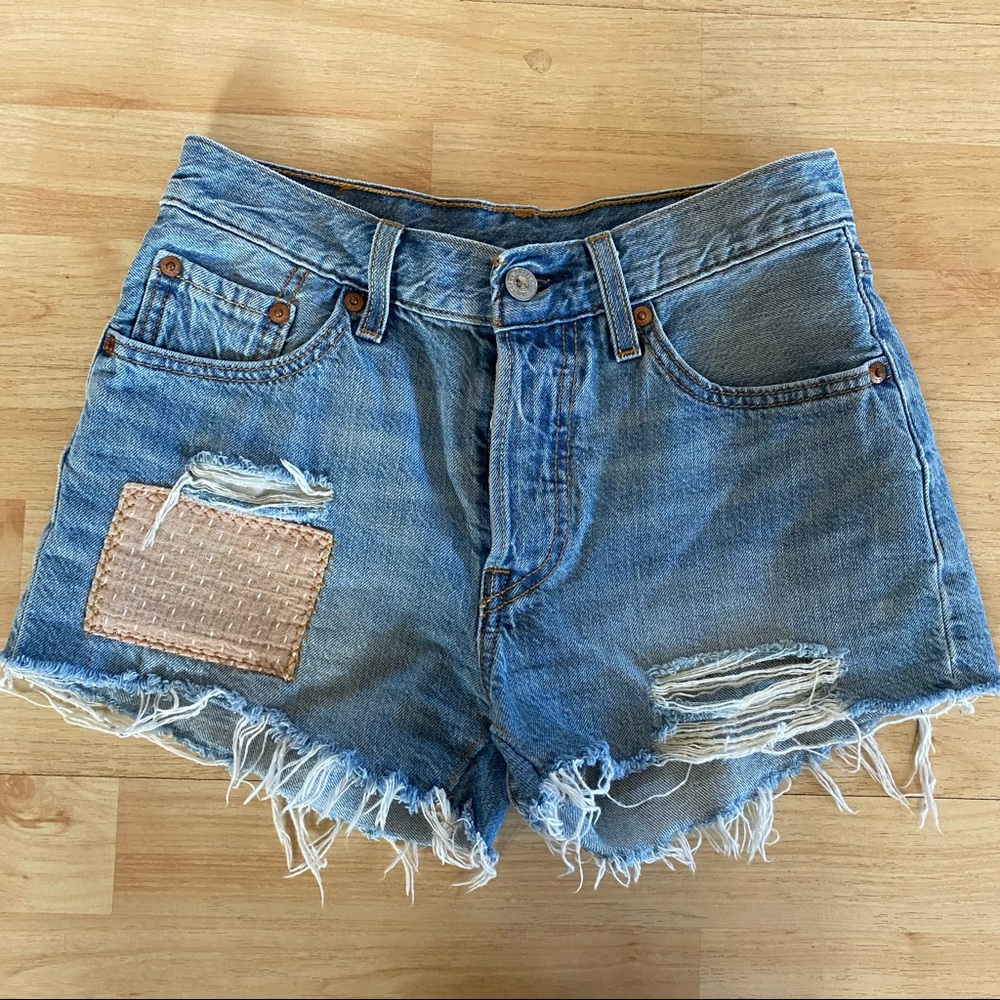 Levi’s 501 Distressed Denim Shorts